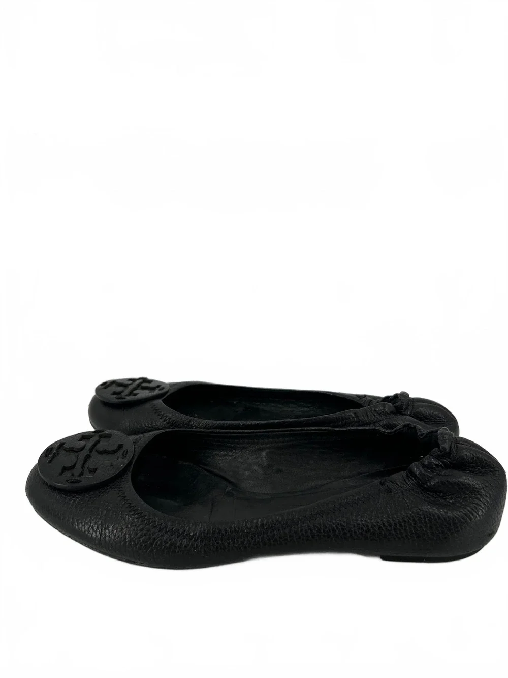 Tory Burch Black Flat | Logo Accent, OS (Adult US 3)